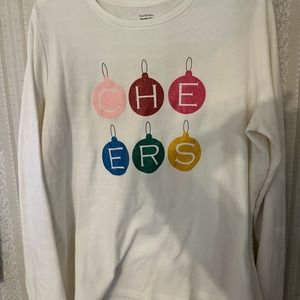 Kim Rogers Ivory Cheers Long Sleeve T-Shirt XL